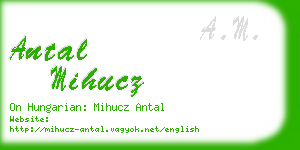 antal mihucz business card